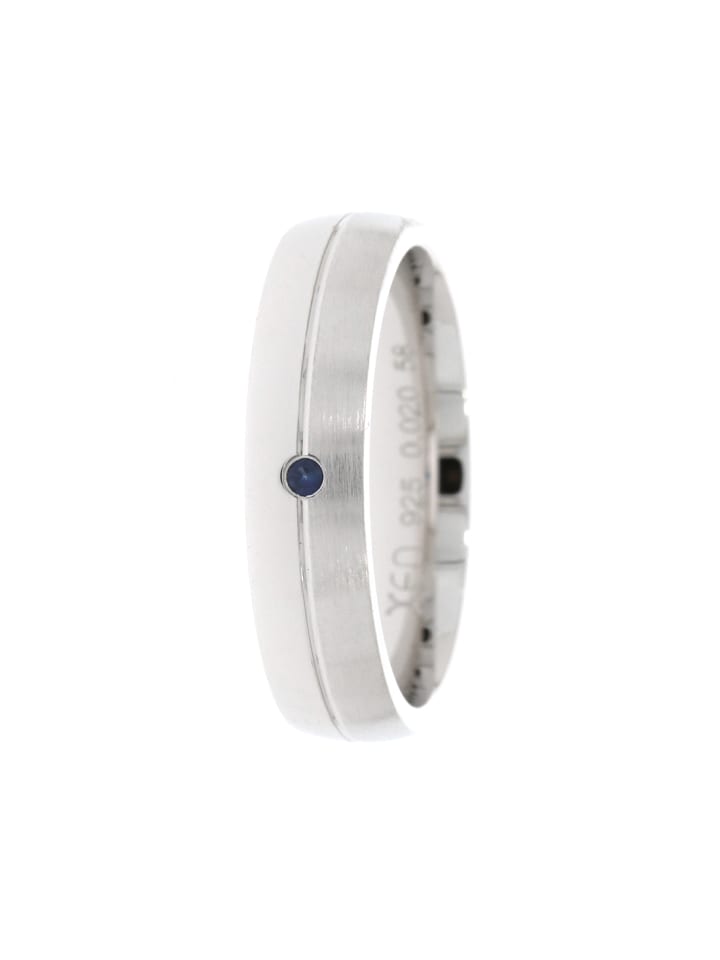 Ring "mit Saphir XF0107" in Silber
