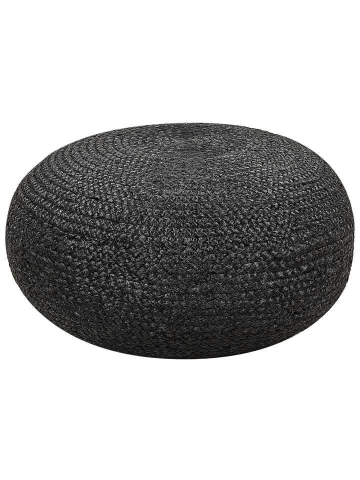 Pouf TIFELT in Schwarz - (W) 50 x (H) 20 x (L) 50 cm