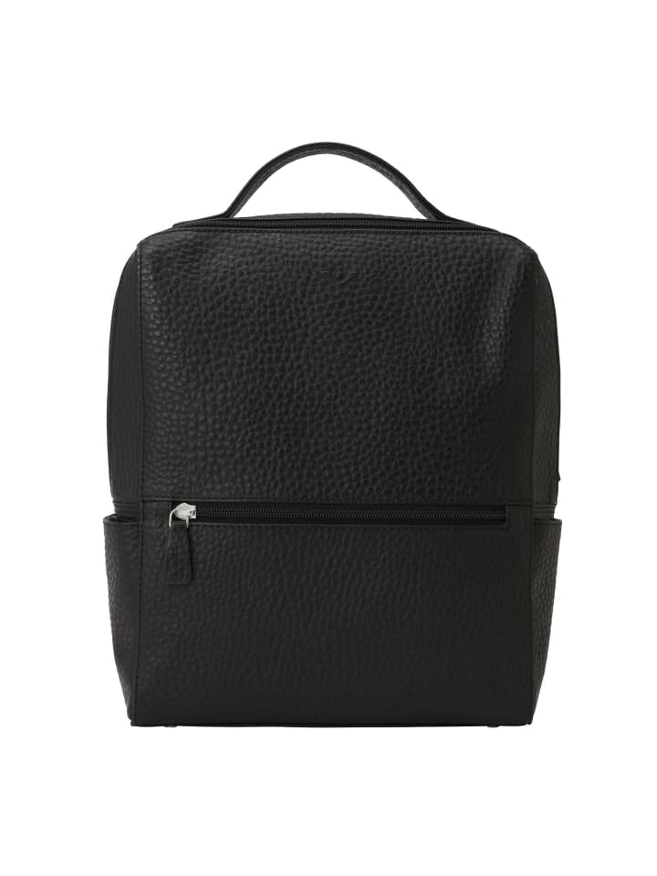 Hirsch City Rucksack Leder 29.5 cm schwarz