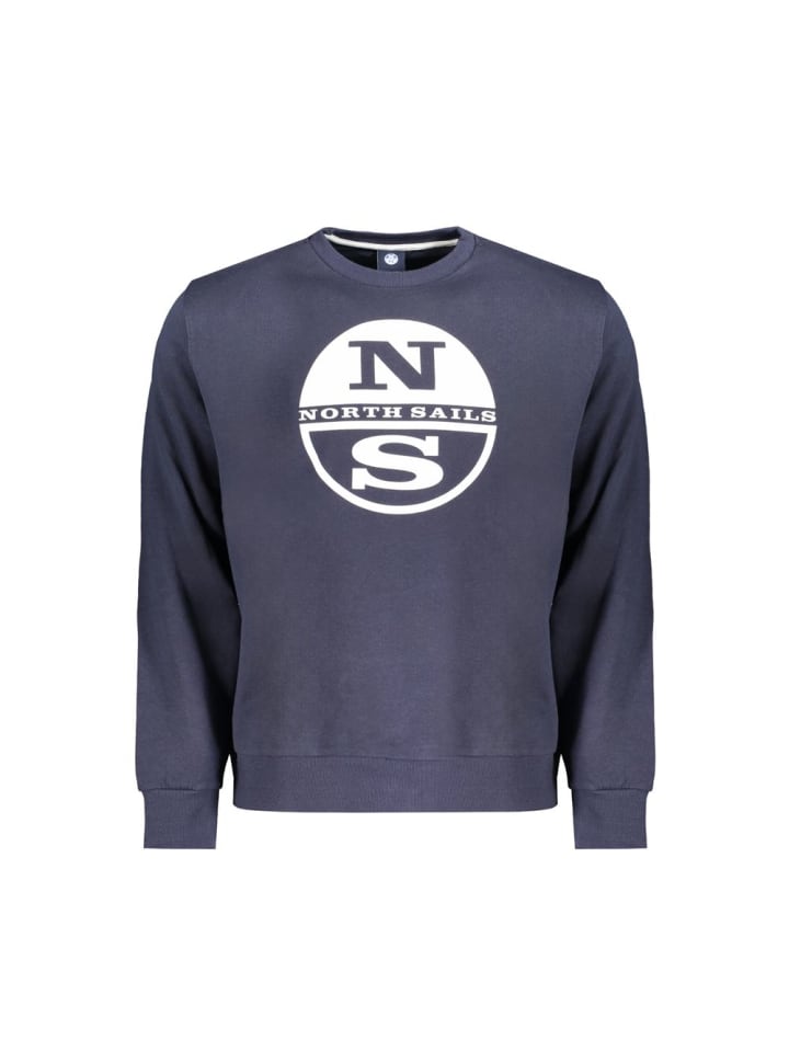 Blau Baumwolle Herren Sweatshirt