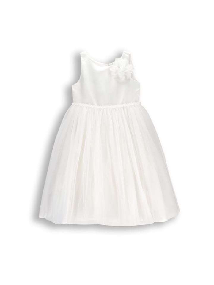 Elegantes ärmelloses Tüllkleid in weiß