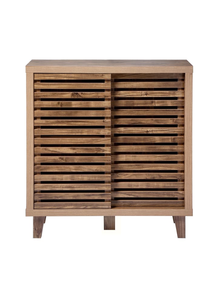 SIDEBOARD LIAM in Dunkles - (W)80 x (H)88,5 x (L)29 cm