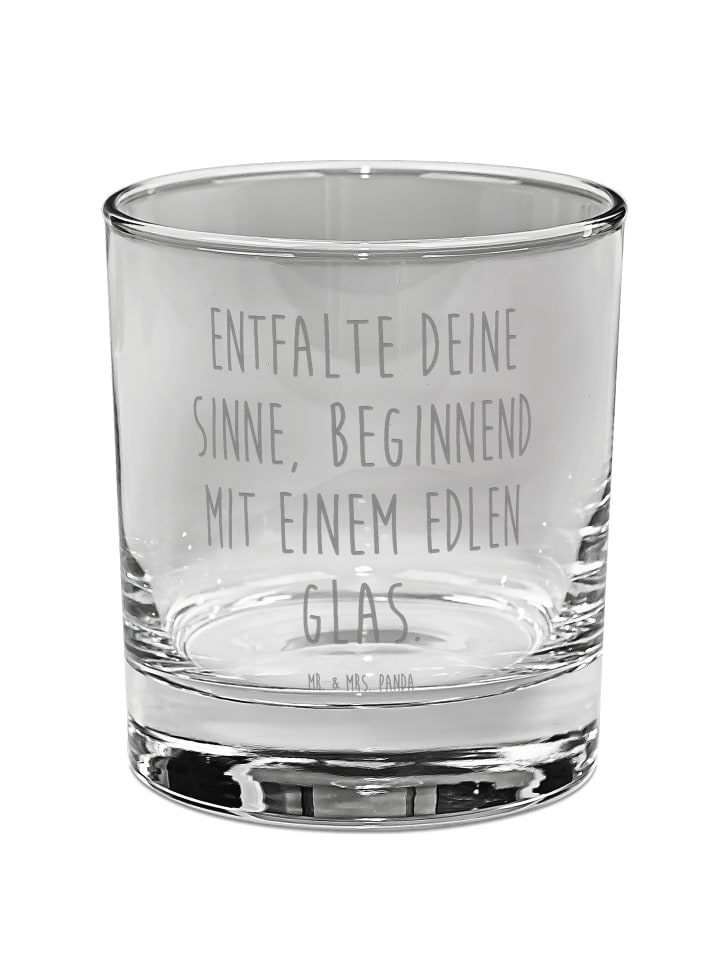 Glas Spruch Genuss Ginglas mit Spruch in Transparent