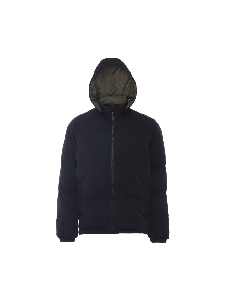 Herren Wattierte Blousonjacke in Schwarz Militäroliv