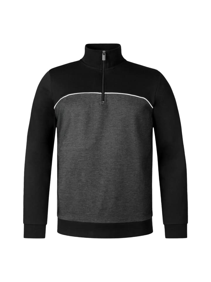 Tracksuit 1/4 Jacket in Schwarz