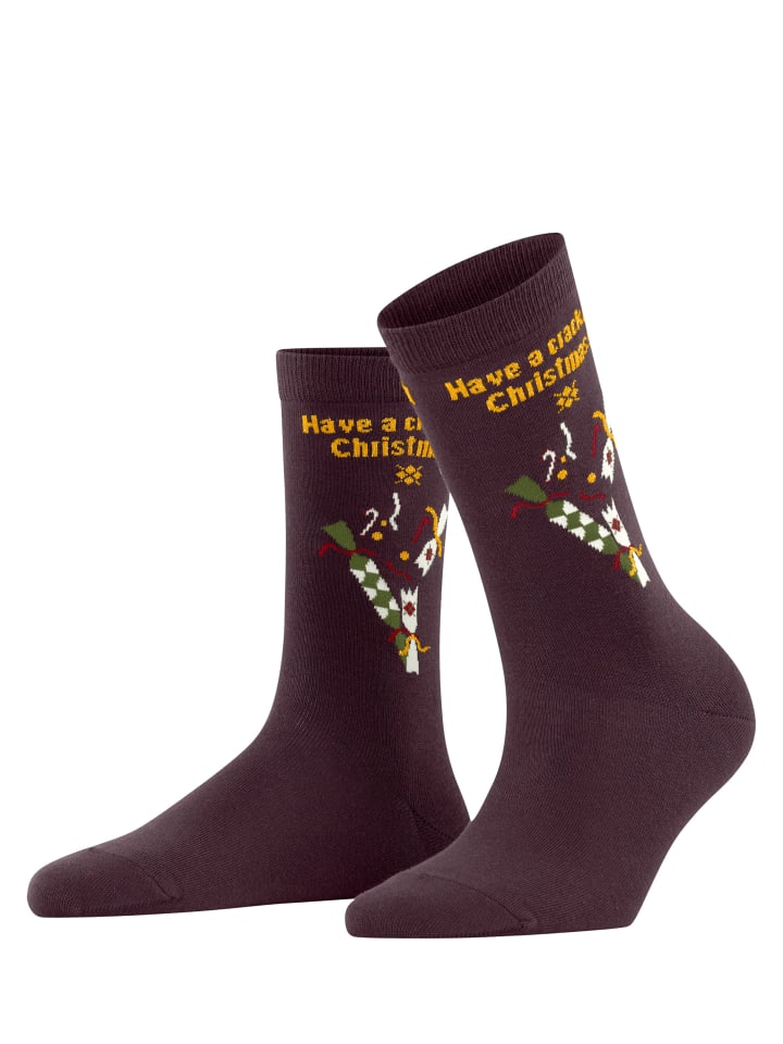 X-Mas Cracker Socke in Barolo