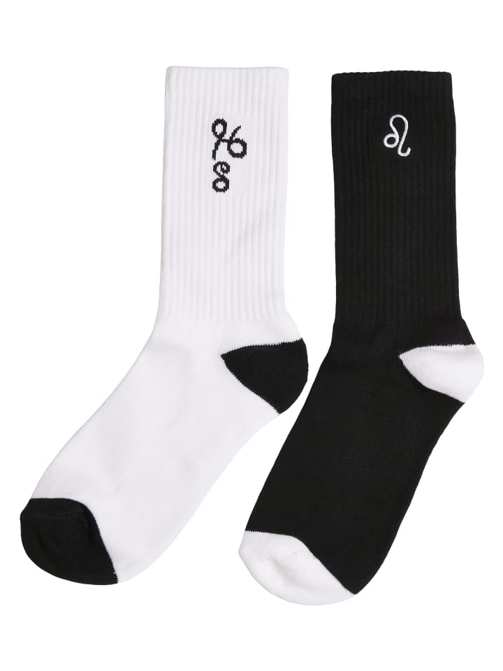 Basic Socks in black/white leo