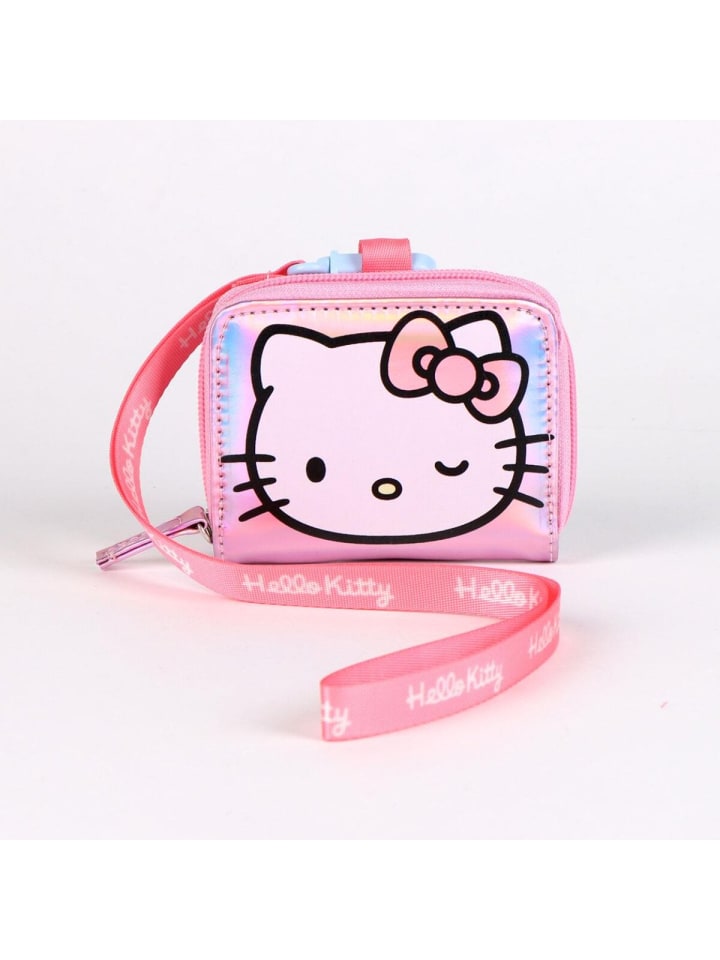 Hello Kitty Iridescent Geldbörse schimmernde Kinderbörse in Rosa