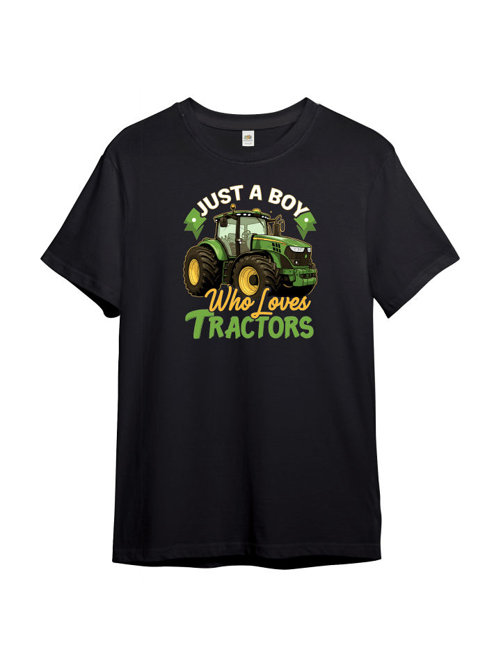 Kinder T-Shirt, Treckerliebe in Schwarz