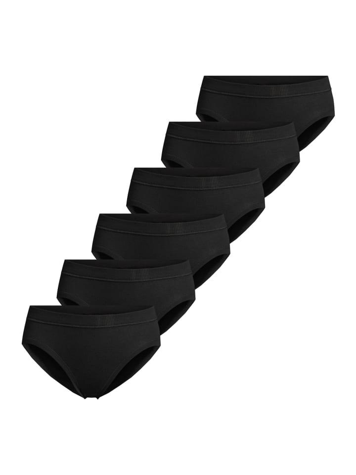 Hüftslip Feinripp in Schwarz