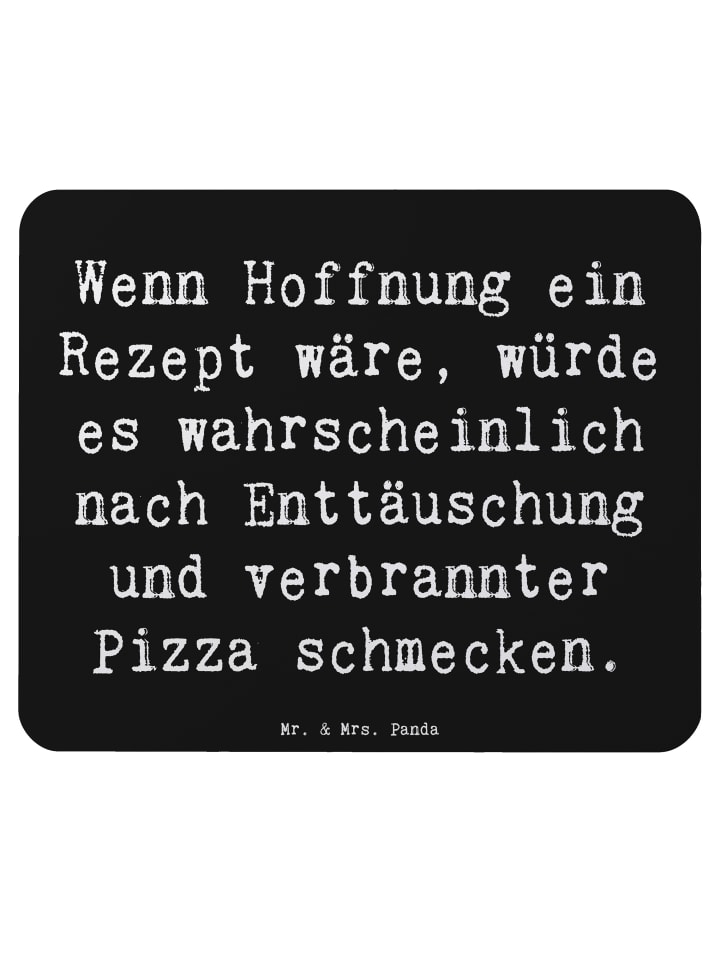Mouse Pad Spruch Hoffnung in schwierigen Zeiten... in Schwarz