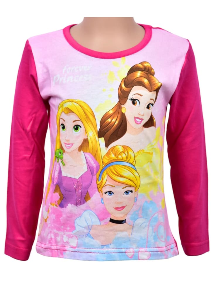 Langarmshirt Disney Princess in Dunkelpink