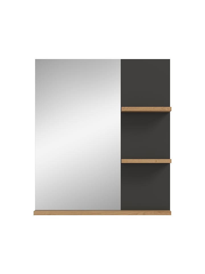 Spiegel in Basalt grau/Artisan Eiche - (B) 63 x (H) 73 x (T) 16