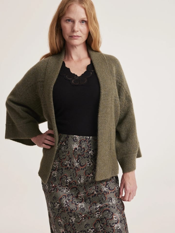 Cardigan Carol in IVY GREEN