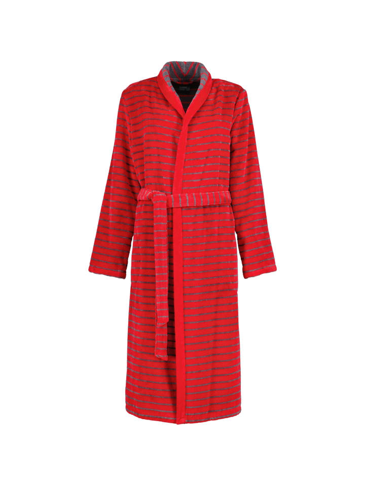 Cawö Bademäntel Damen Schalkragen Shades 1491 rot - 27 in rot - 27