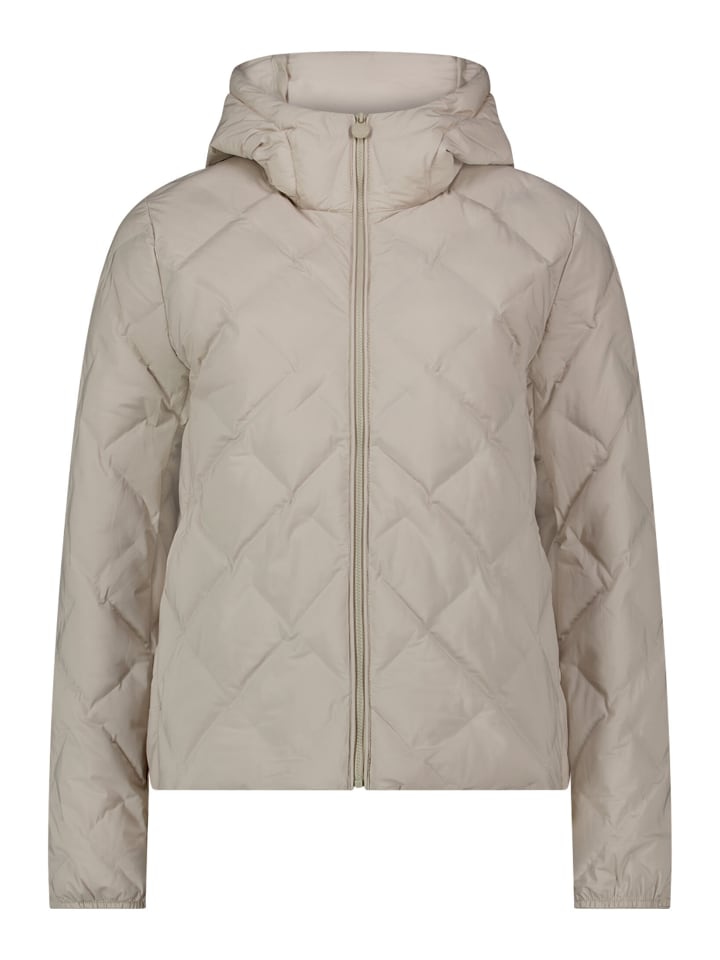 Outdoorjacke mit Kapuze in Hellgrau