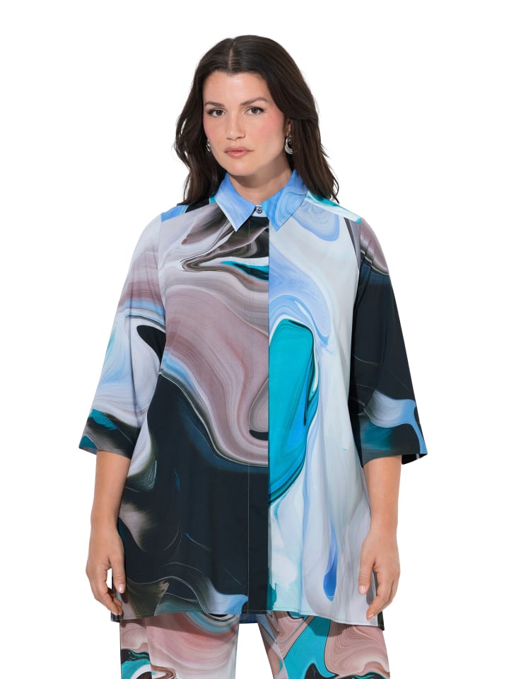 Hemdbluse in petrol