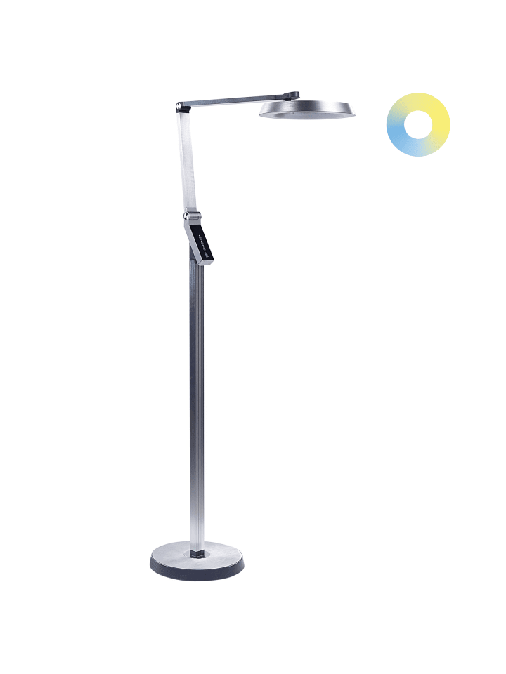 Stehleuchte CARINA in Silber - (W) 63 x (H) 170 x (L) 27 cm