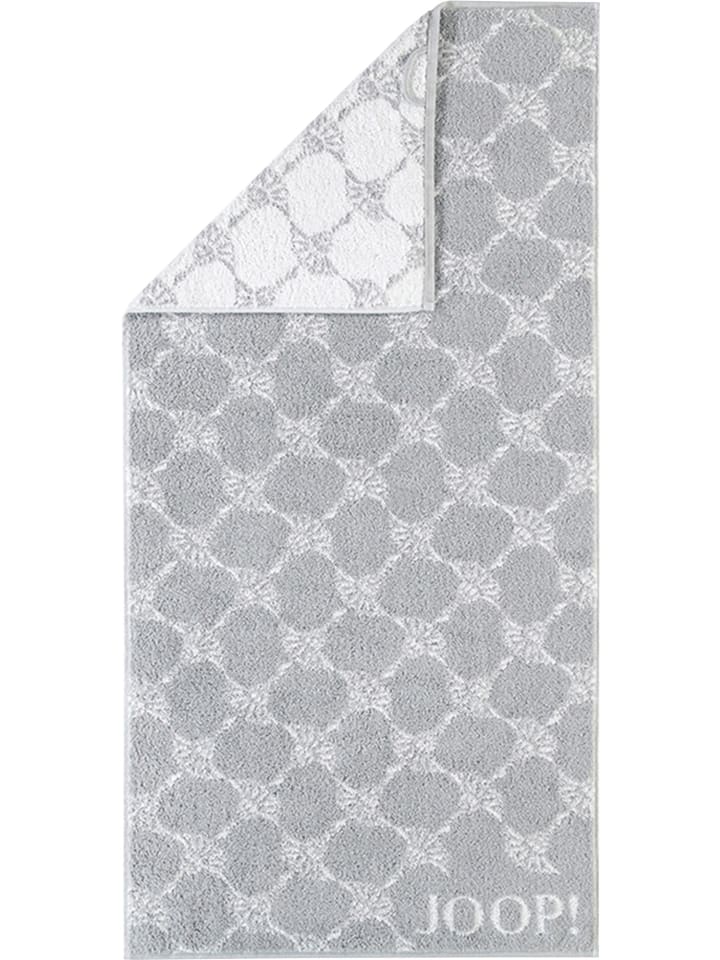 Jacquard Duschtuch Classic Cornflower in silber