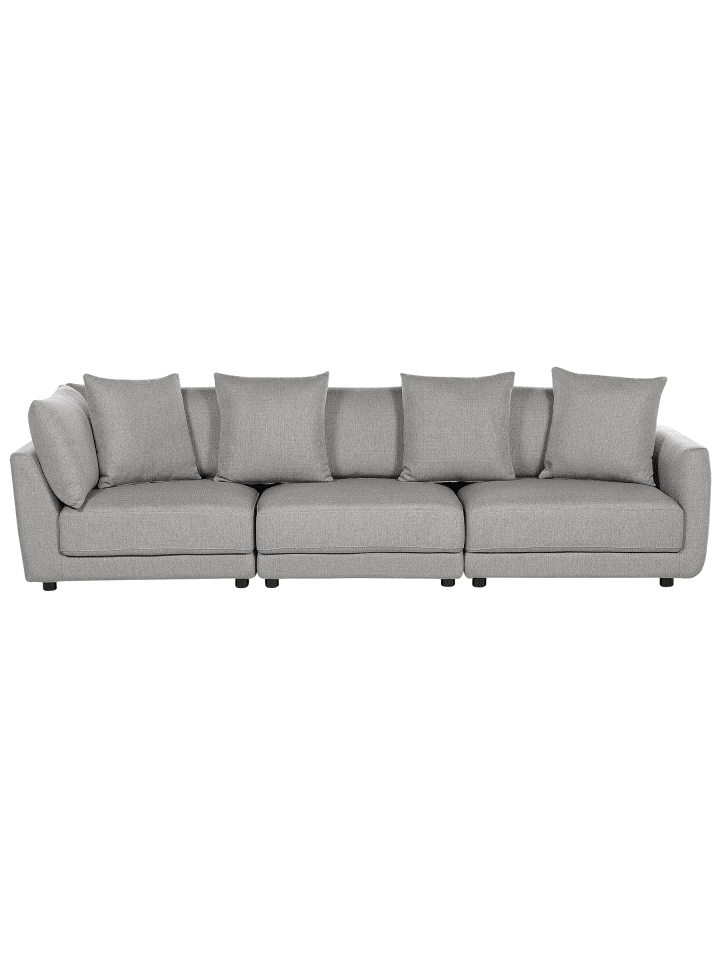 6-tlg 3-Sitzer Sofa SIGTUNA in Grau/Schwarz