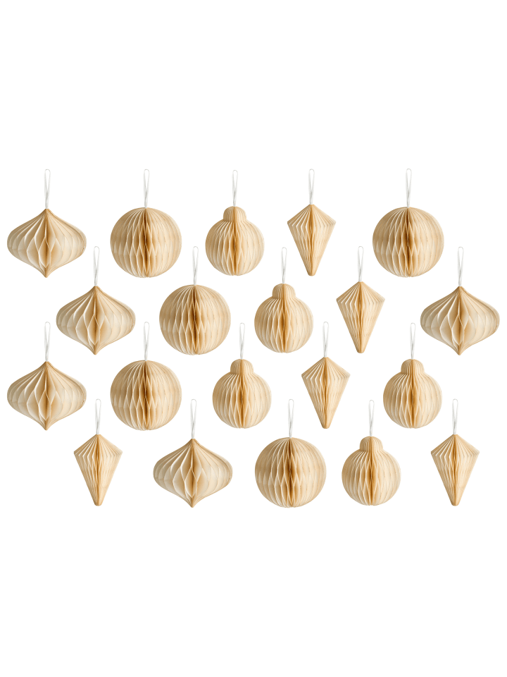 Weihnachtsbaumkugeln JOLSTRA in Beige