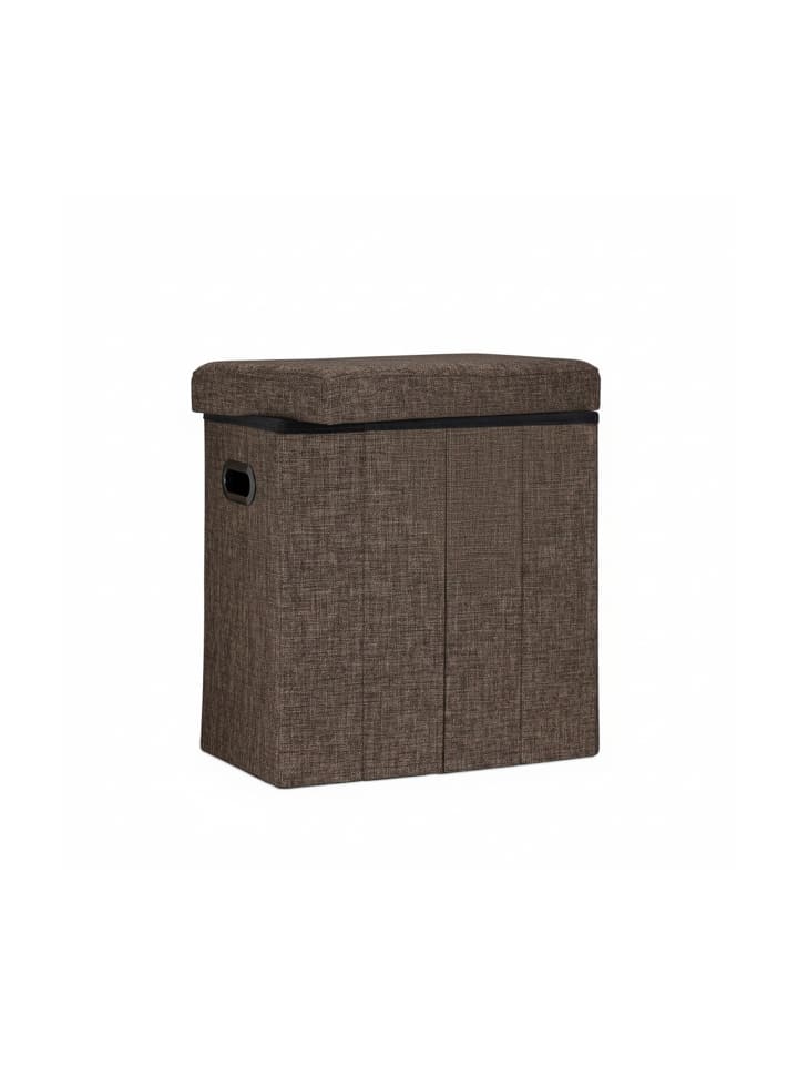 Sitzhocker in Braun - (B)46 x (H)49,5 x (T)25,5 cm
