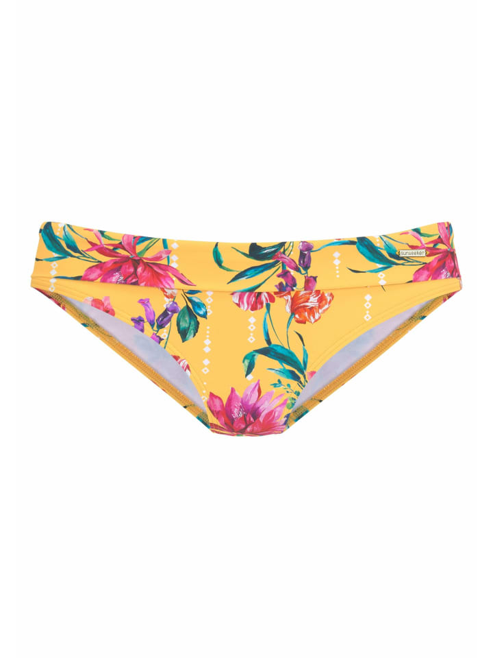 Bikini-Hose in gelb-bedruckt