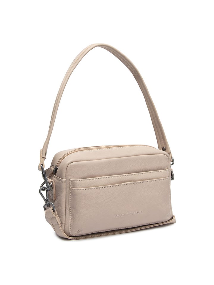 Liora Schultertasche Leder 24 cm beige