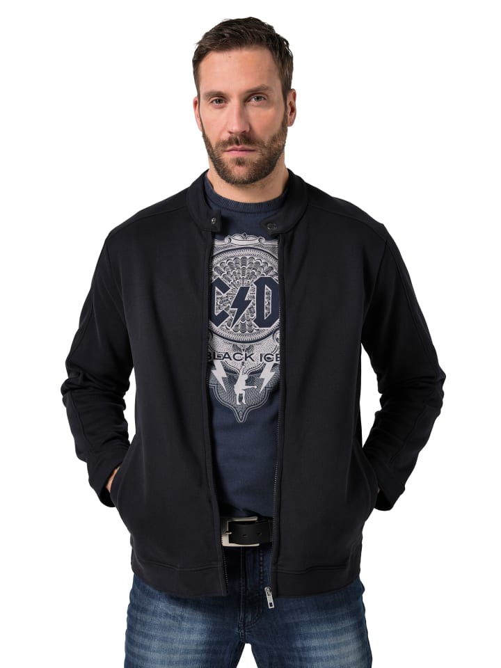 Sweatjacke in schwarz