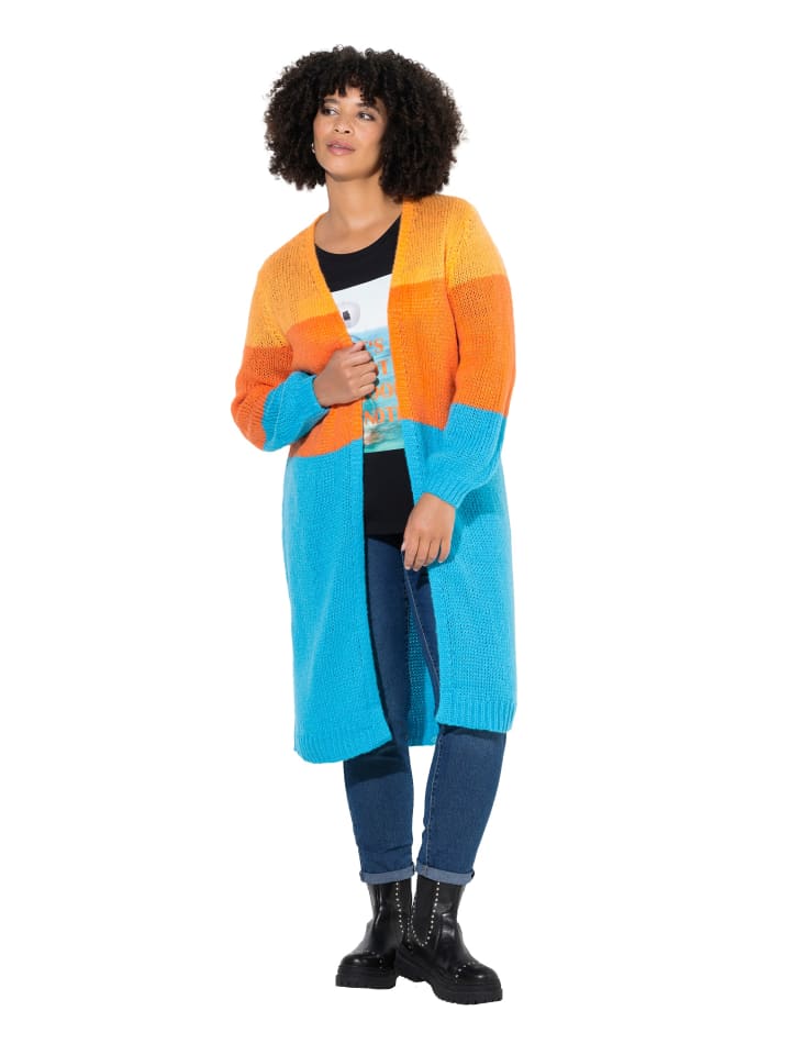 Strickjacke in mineralblau