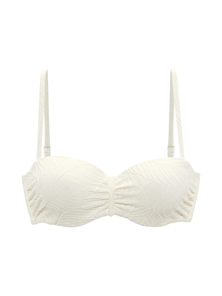 Bügel-Bandeau-Bikini-Top in creme