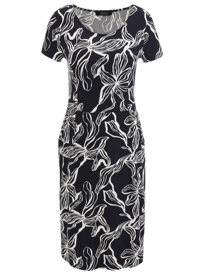 Sommerkleid in marine-weiß