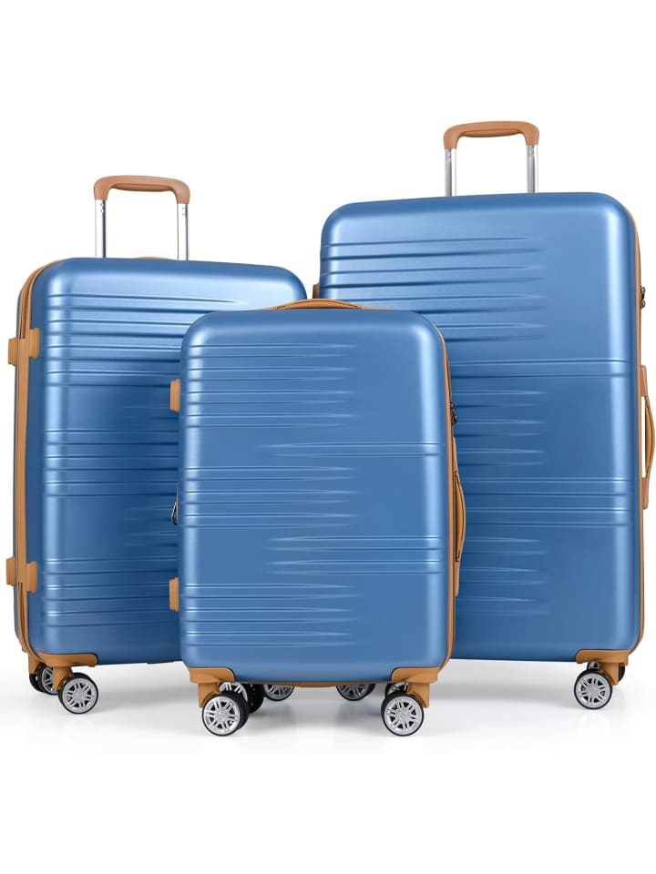 3 tlg. Koffer Set 20+24+28 Zoll in Blau