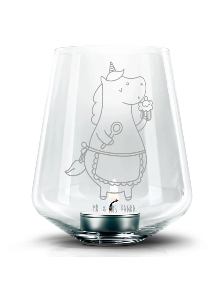 Kerzenständer Einhorn Küche ohne Spruch in Transparent