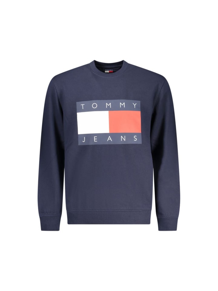 Blau Baumwolle Herren Sweatshirt