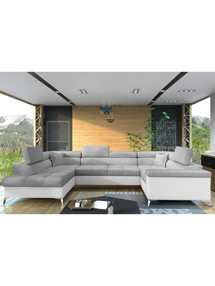 Tiya Recamiere Links in Grau -  (L) 342 x (B) 342 x (H) 88 cm