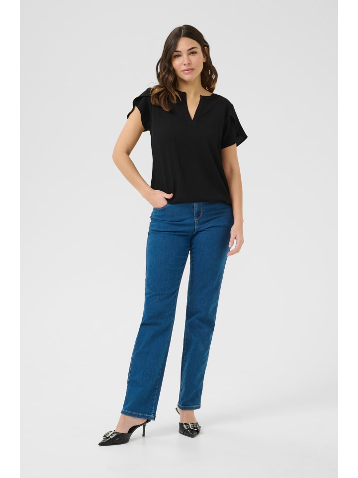 Kurzarm-Bluse KAhaley Regular fit in Black Deep