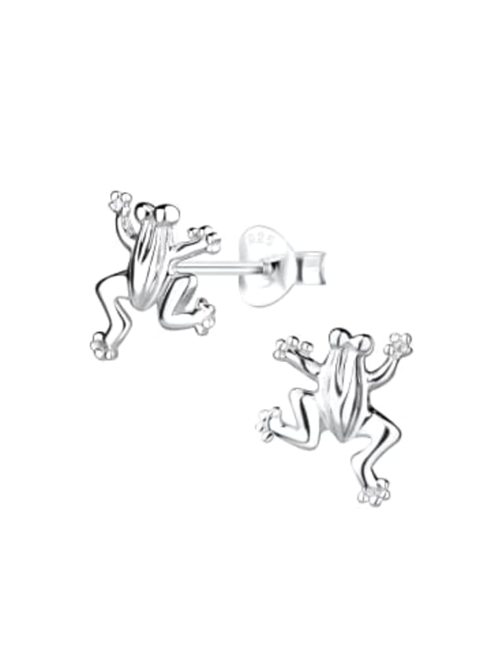 Ohrstecker FROSCH in 925 Sterling Silber, 2-tlg.