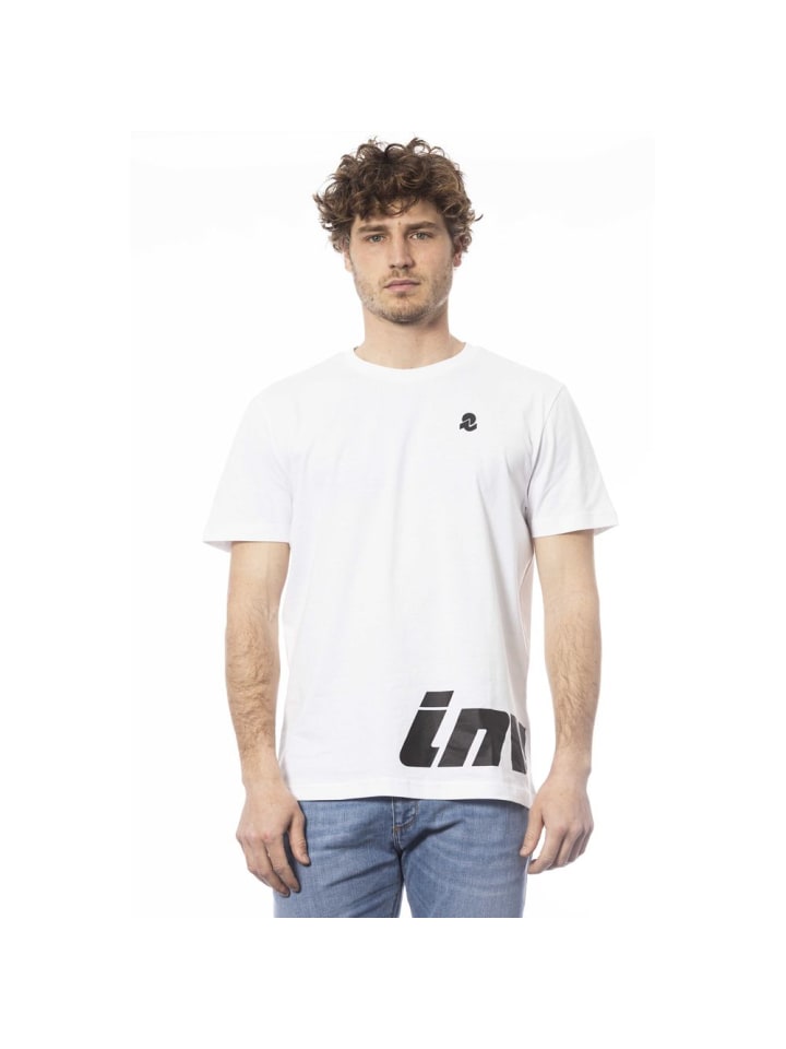 Orange Weiß Baumwolle Herren T-Shirt