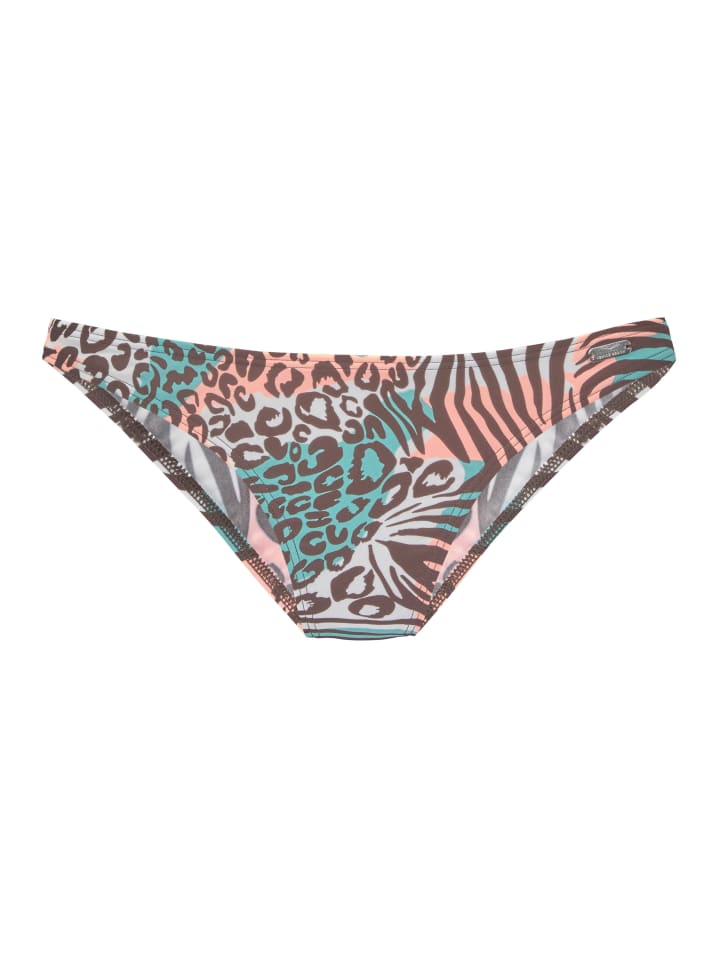 Bikini-Hose in türkis-bedruckt