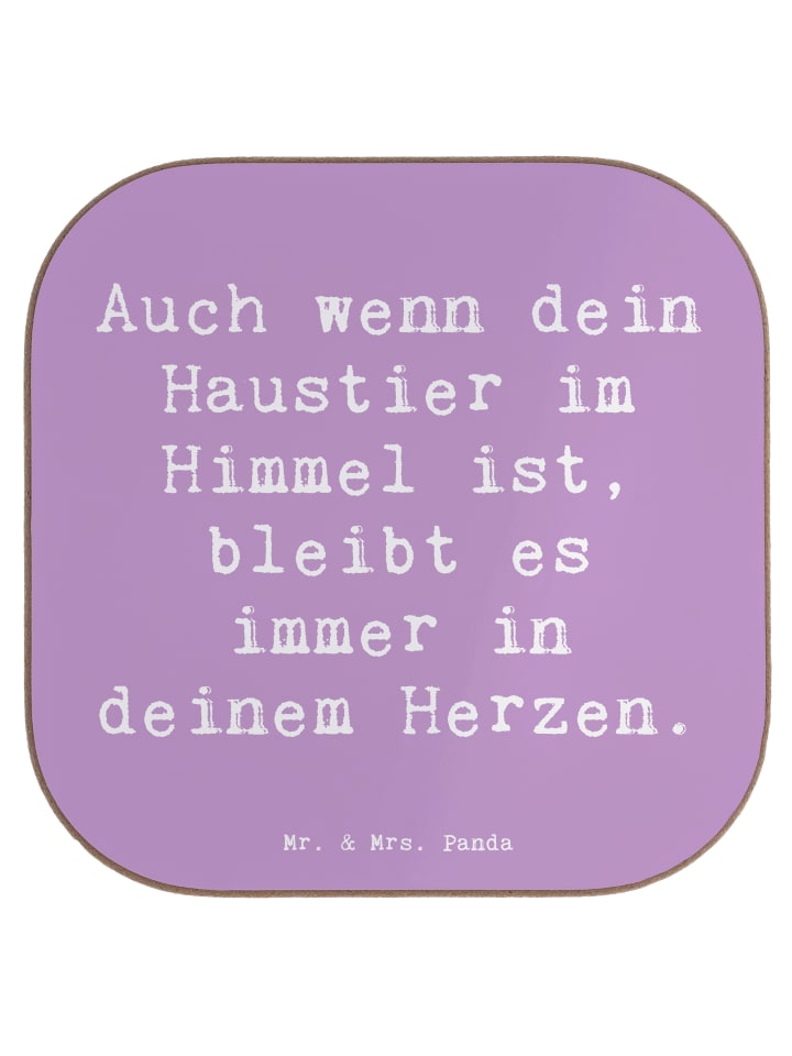 Glas-Untersetzer Spruch Trauerbewältigung Haust... in Lavendeltraum