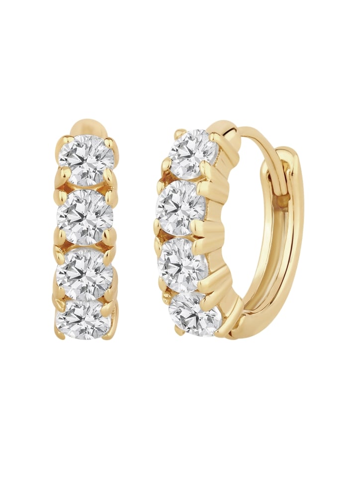Creolen aus Sterling Silber mit Topas in gelbgold