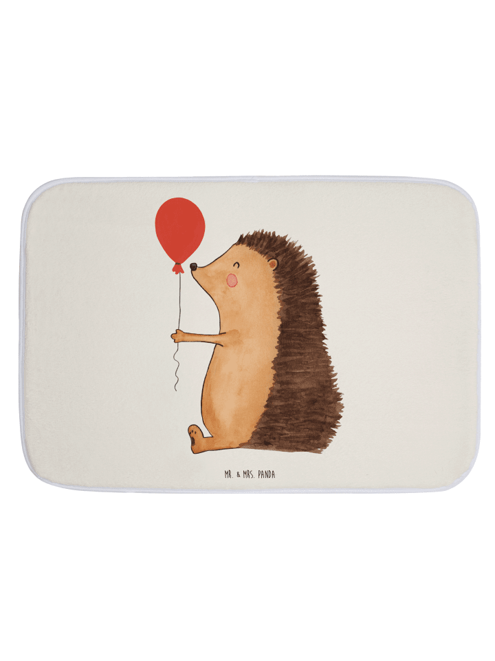 Badevorleger Igel Luftballon ohne Spruch in Weiß