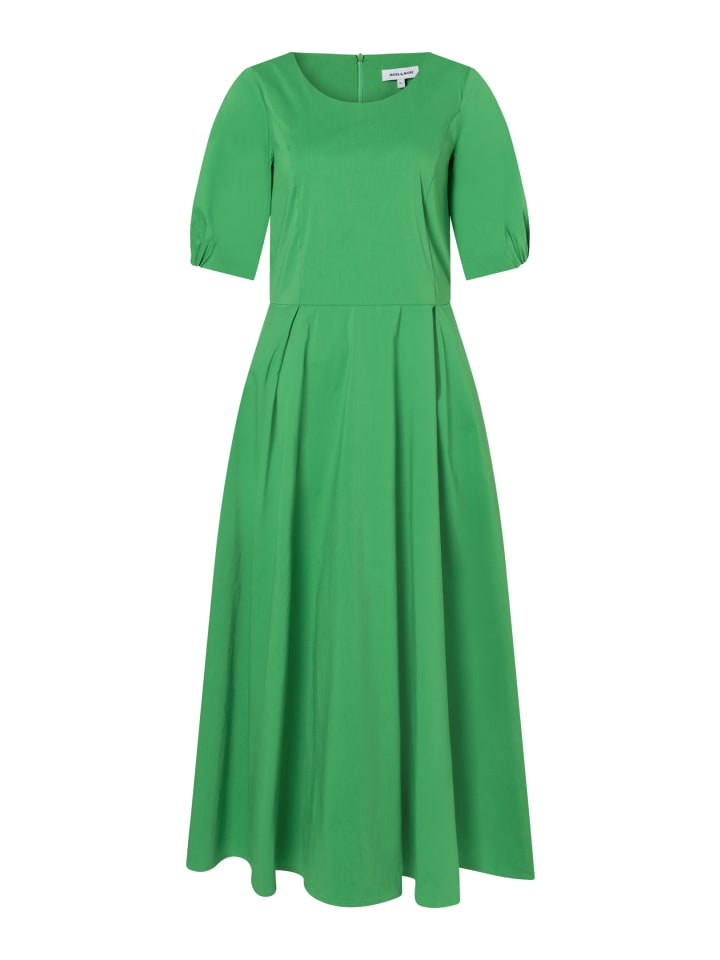 feminines Baumwollmix- Maxikleid in green