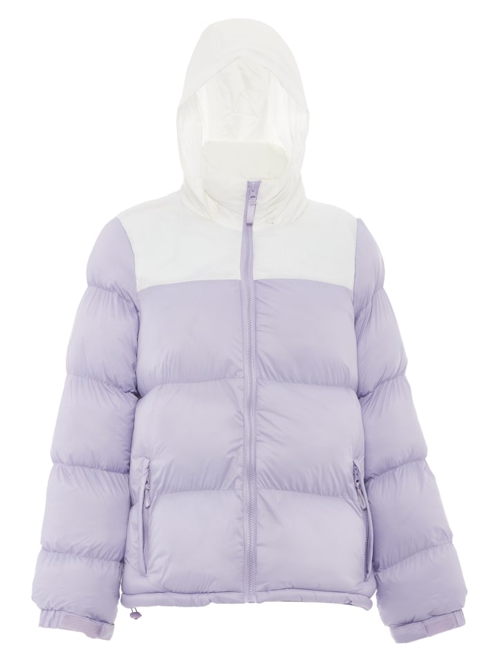 Damen Wattierte Steppjacke in Lavendel Wollweiss