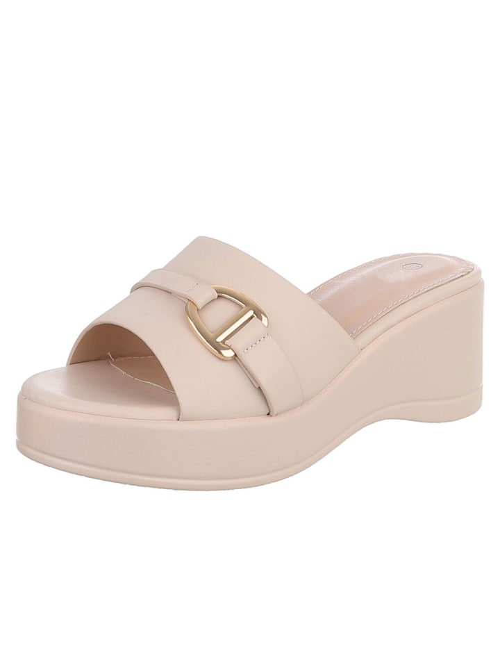 Sandale & Sandalette in Beige