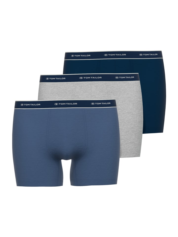 Long-Pants 3Er Pack Buffer in blau-mittel-melange