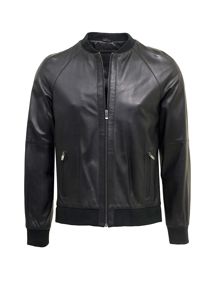 Lederjacke in Schwarz