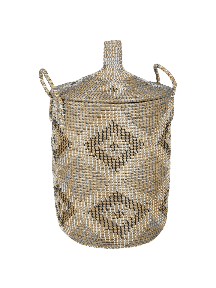 Korb CAMRANH in Naturfarben/Beige/Grau - (W) 40 x (H) 65 x (L) 40 cm