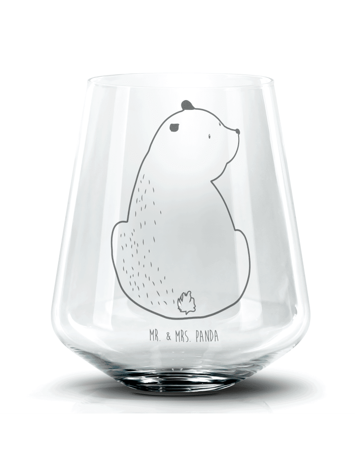Tumbler Bär Schulterblick ohne Spruch in Transparent